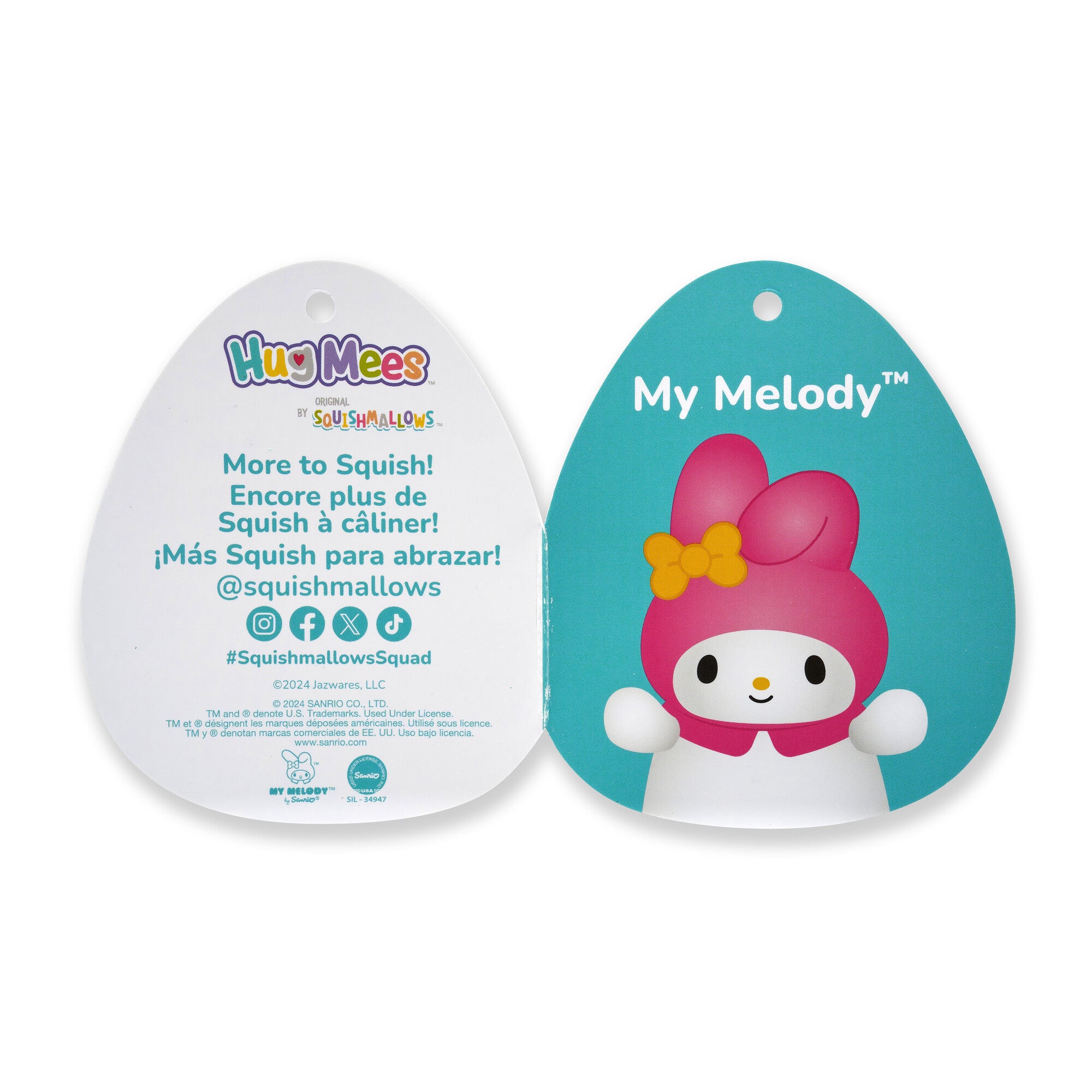 Hello Kitty and Friends 10-Inch My Melody HugMees - Image 6